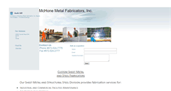 Desktop Screenshot of mchonemetalfabricators.com