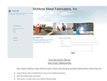 Tablet Screenshot of mchonemetalfabricators.com